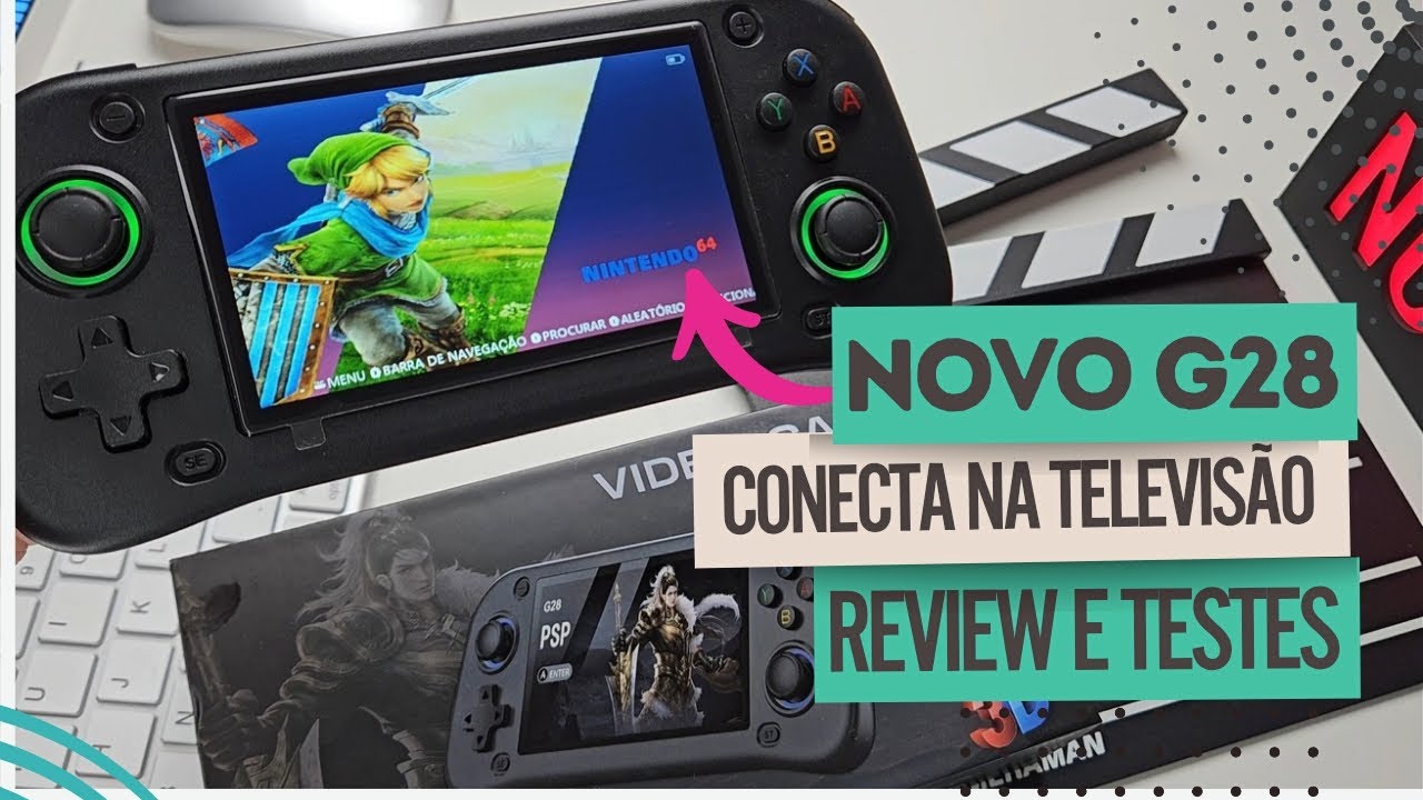 NOVO G28 Um CONSOLE PORTÁTIL Barato Que Conecta Na TELEVISÃO!