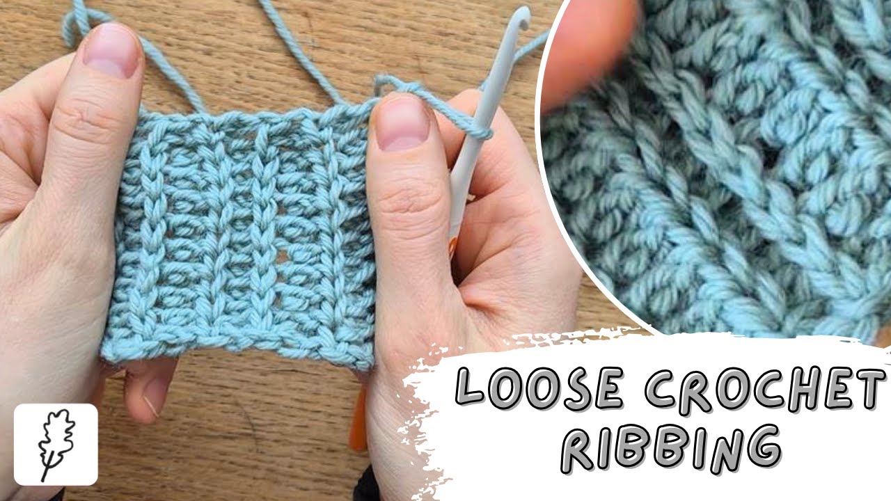 Loose Crochet Ribbing Tutorial ❄️ Perfect for Sweaters