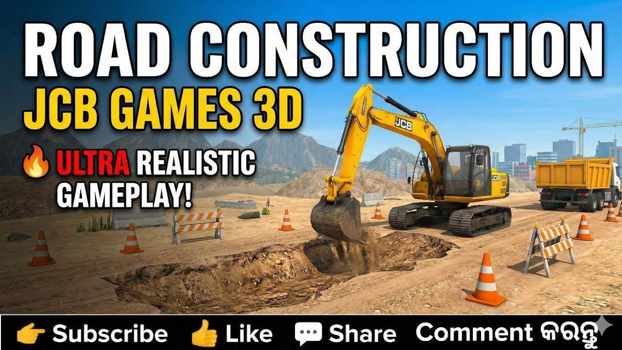 ROAD CONSTRUCTION 🚧 JCB GAMES 3D | Ultra Realistic Heavy Excavator Gameplay | New Levels 2026