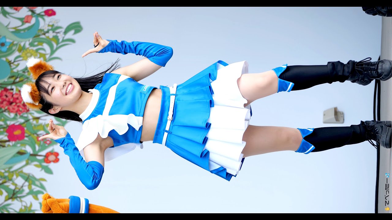 2022.6.26.ファイターズガール 西崎 光(ひかる)ちゃん. 『🦊きつねダンス❣️』恵庭市はなふる.