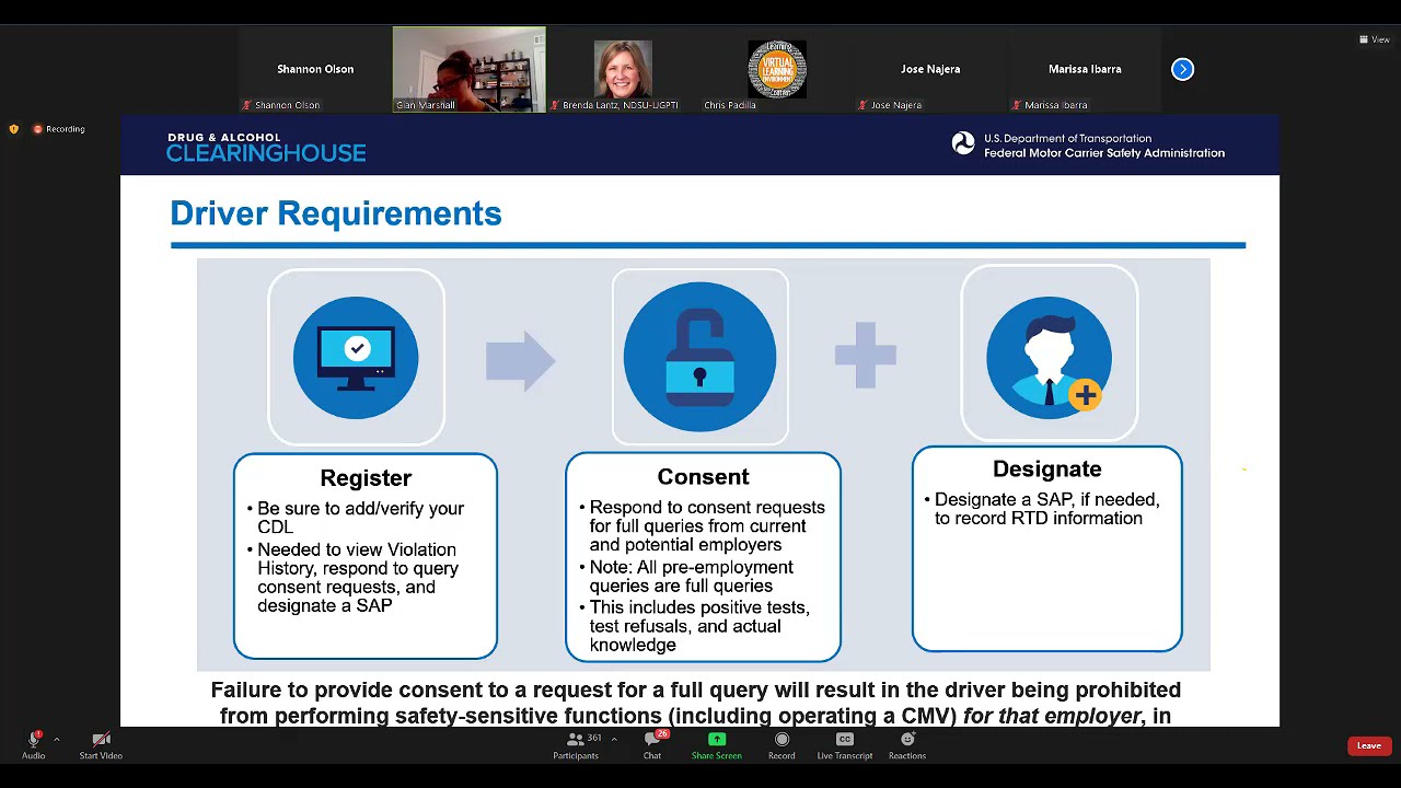 Update on the CDL Drug & Alcohol Clearinghouse