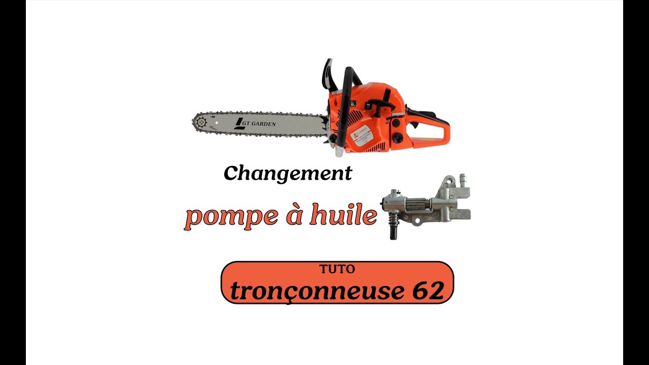 Tuto GT GARDEN : changement de la pompe à huile de la tronçonneuse 62 cm3