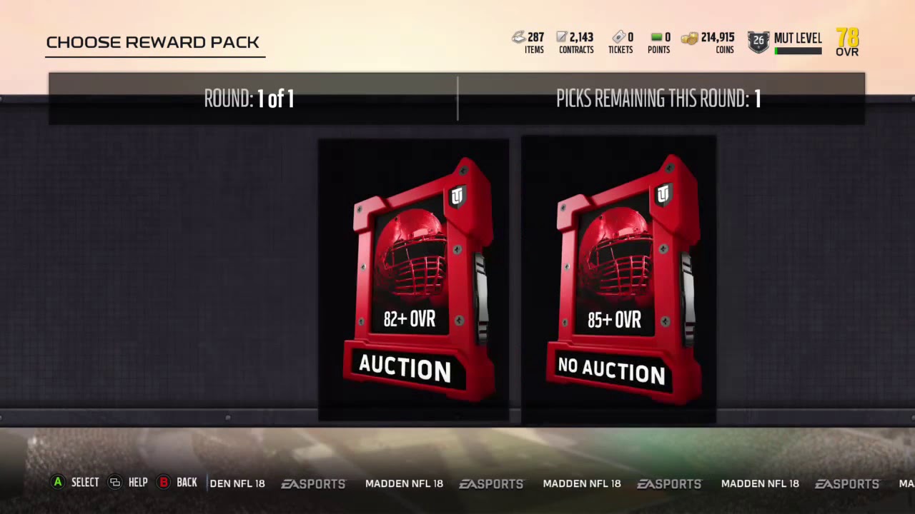 Madden 18 Ultimate Team Week 1 Gauntlet Unleashed Reward Information and Pack Opening