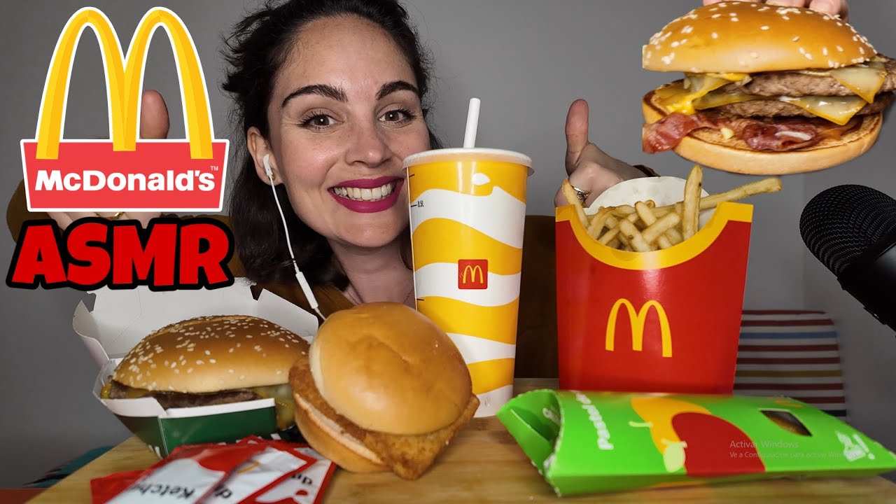 ASMR COMIENDO MCDONALD’S 🍔🍟 | MUKBANG *eating sounds*
