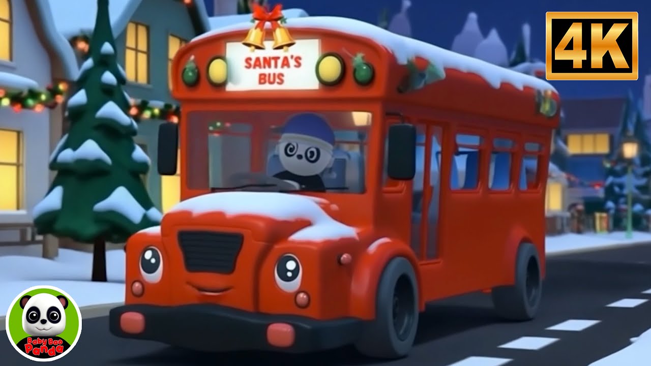 Ruote sul bus di Natale Andare Giro e Giro | Di Più Canzoni Animate per Bambini