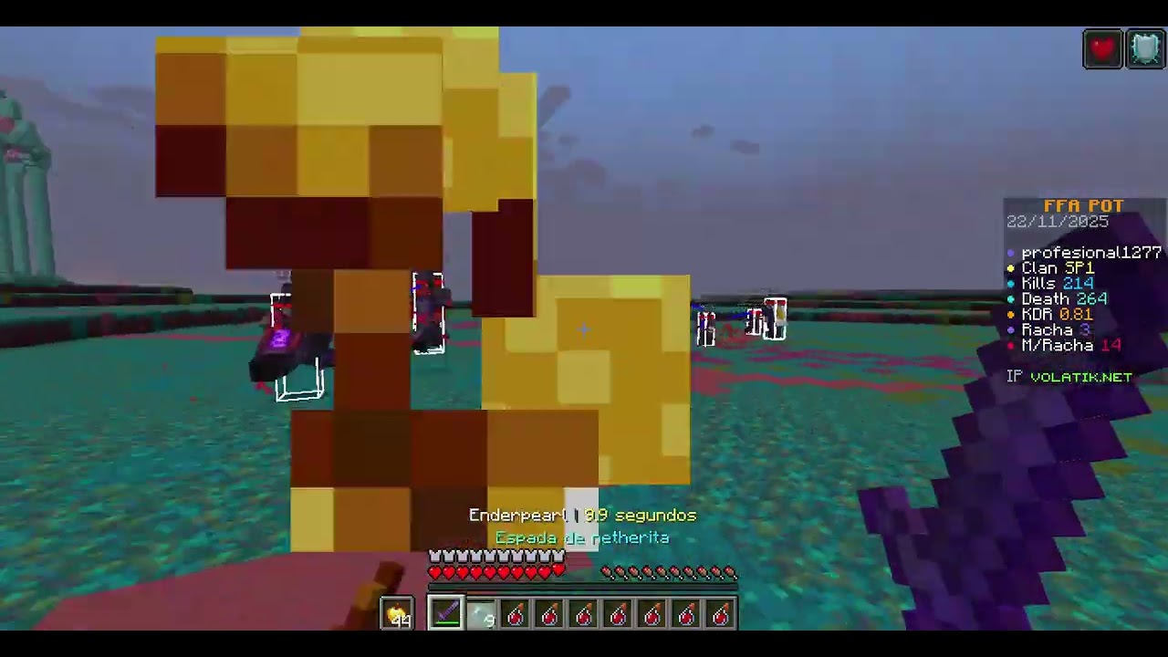 practicando pvp