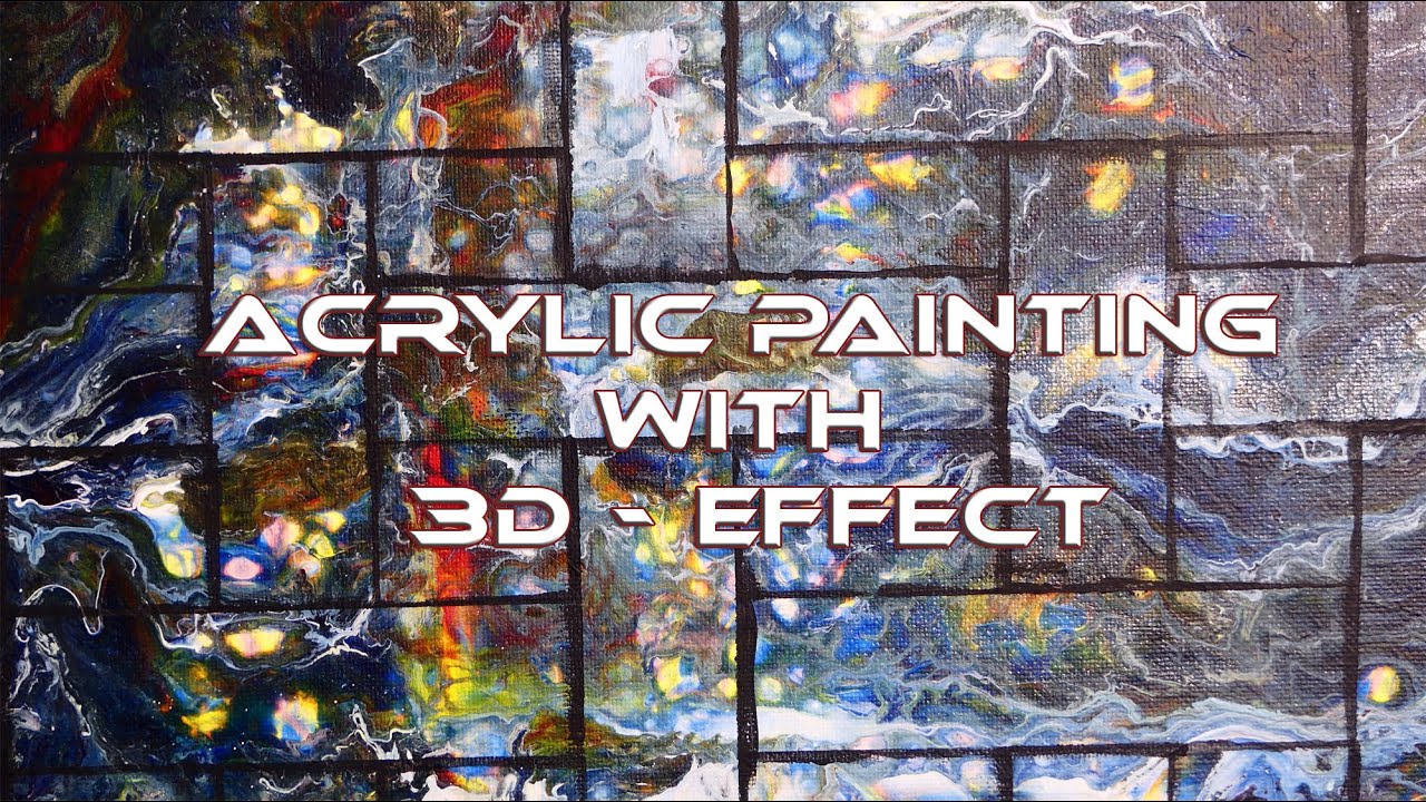 Acrylic Pouring with 3D - Effect | Acrylpouring mit 3D- Effekt | Interlaced Effect Bild #46 Teil 2
