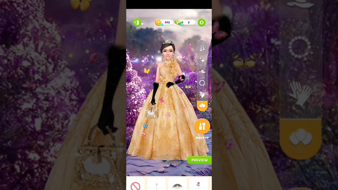 Beautiful golden gown 😍 #makeuplook 
