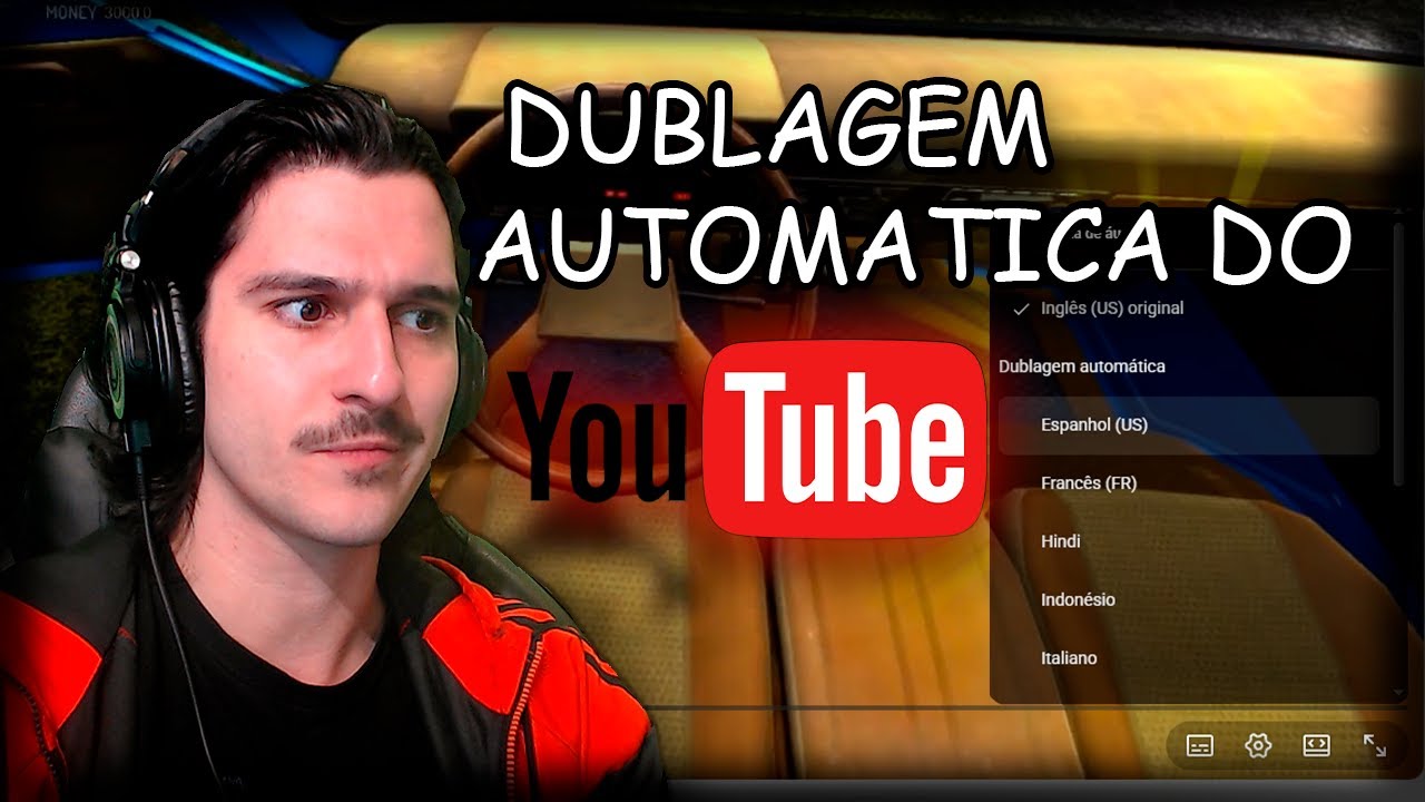 Cazum8 vendo seus vídeos com a dublagem automática do YouTube.