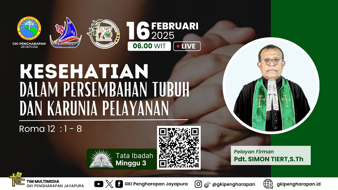 (16 FEBRUARI 2025) IBADAH MINGGU JAM 06.00 WIT