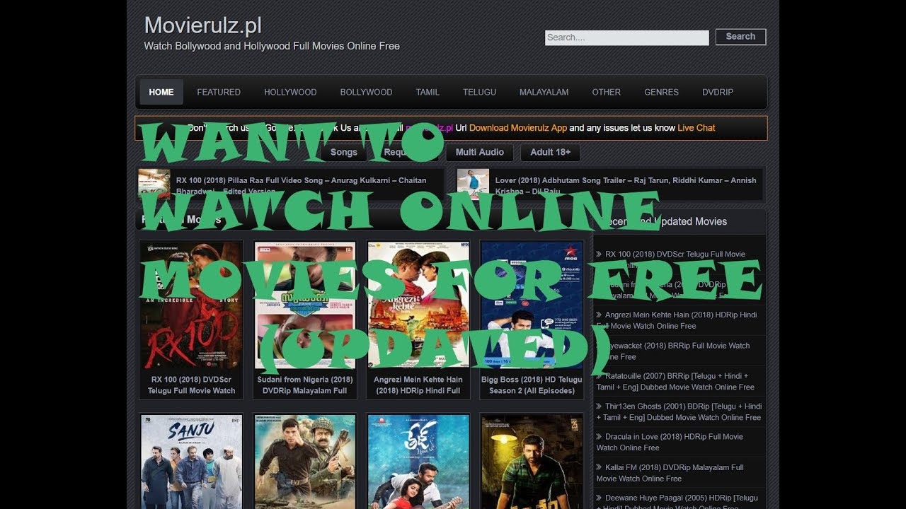 How to watch movies online for free 2018 updated