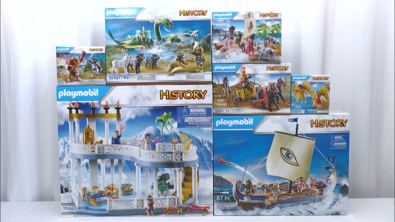 Unboxing Playmobil : La mythologie grecque (2020) – 70465, 70466, 70467, 70468, 70469, 70470, 70471