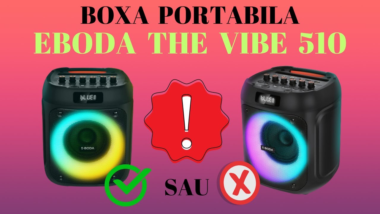 Boxa portabila Eboda The Vibe 510 review in romana