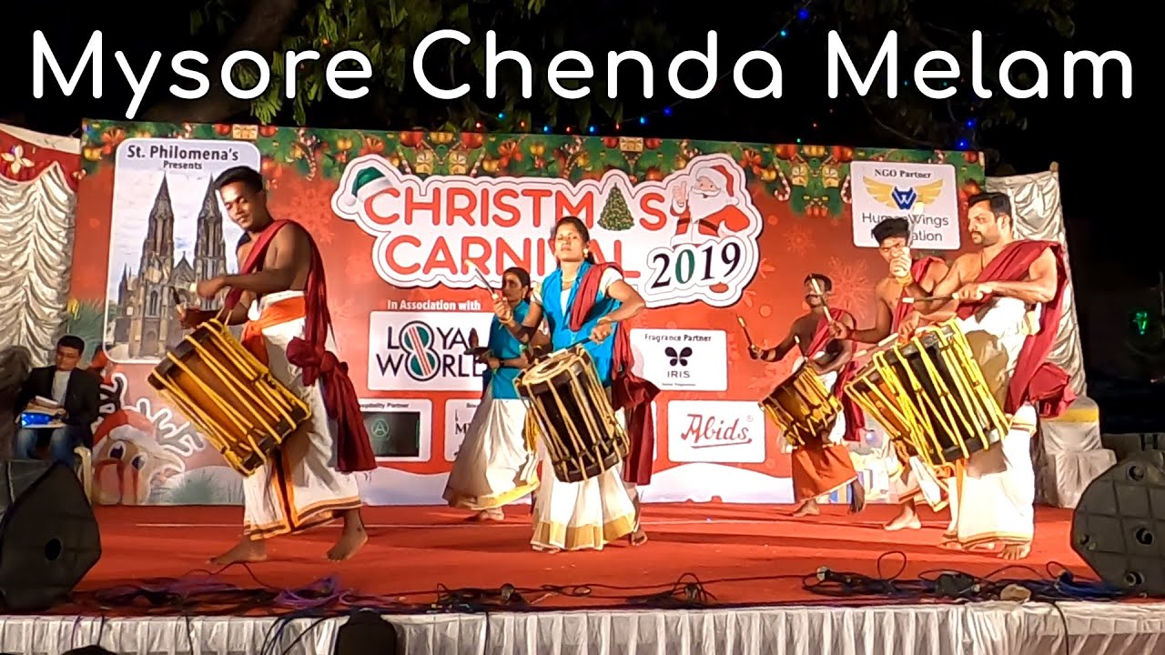 Chenda Melam Shinkarimelam St Philomena's Church Mysore Kerala folk art Sinkari melam Chende Music