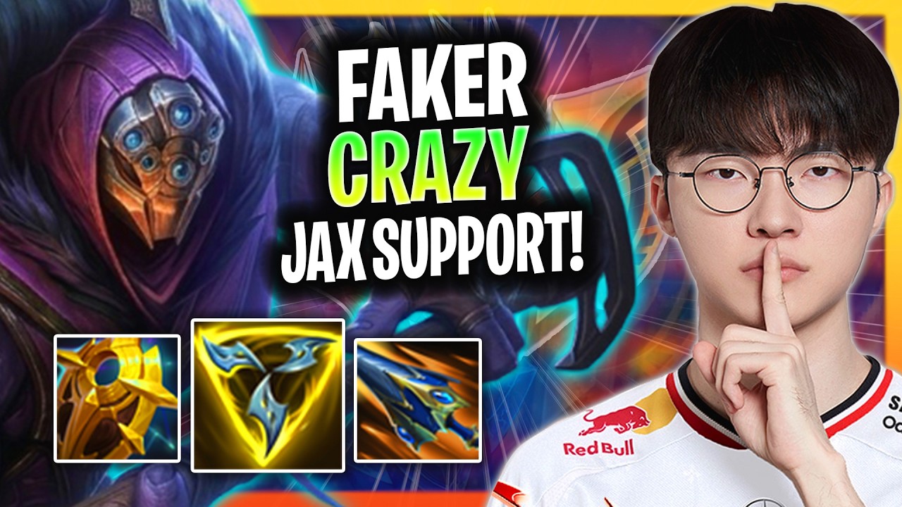 FAKER's Trinity Force Jax Support Is CRAZY! | T1 Faker Plays Jax Support Patch 26.11