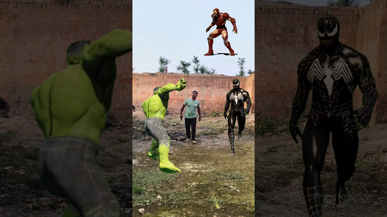 iron man vs hulk and venam fight #ironman #hulk #venam #trending #mrrajshahi