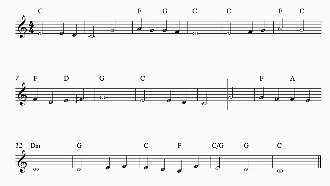 Abide with me/O bli hos meg - basic besifring