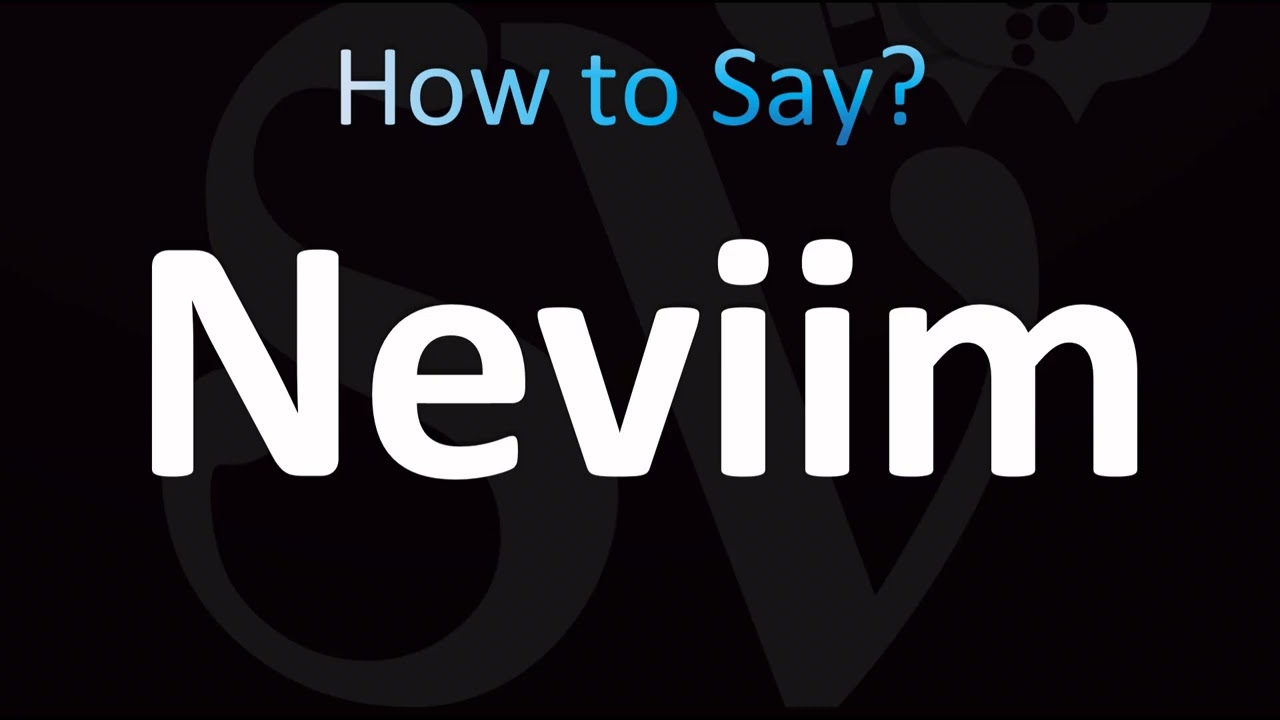 How to Pronounce Neviim (CORRECTLY!)