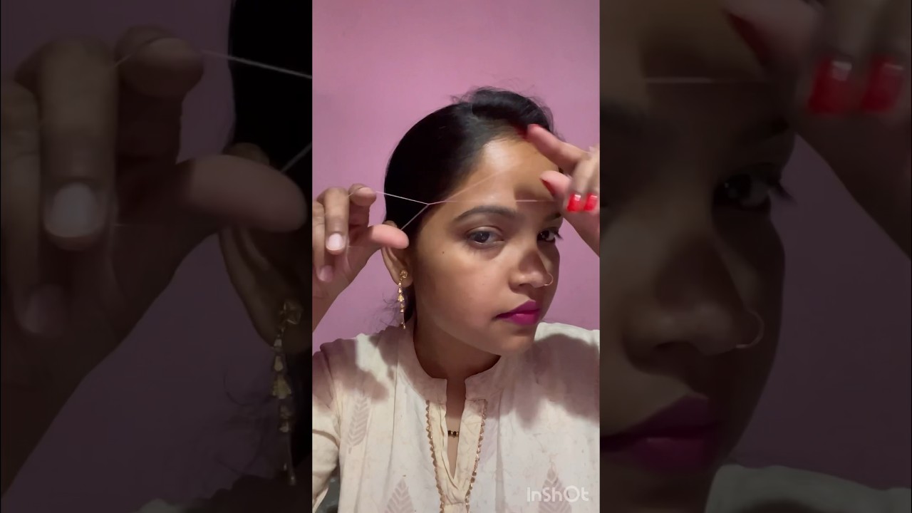 Threading कैसे करें |How I thread my face|Glam with Manisha #shorts #ytstudio #threading #selfcare