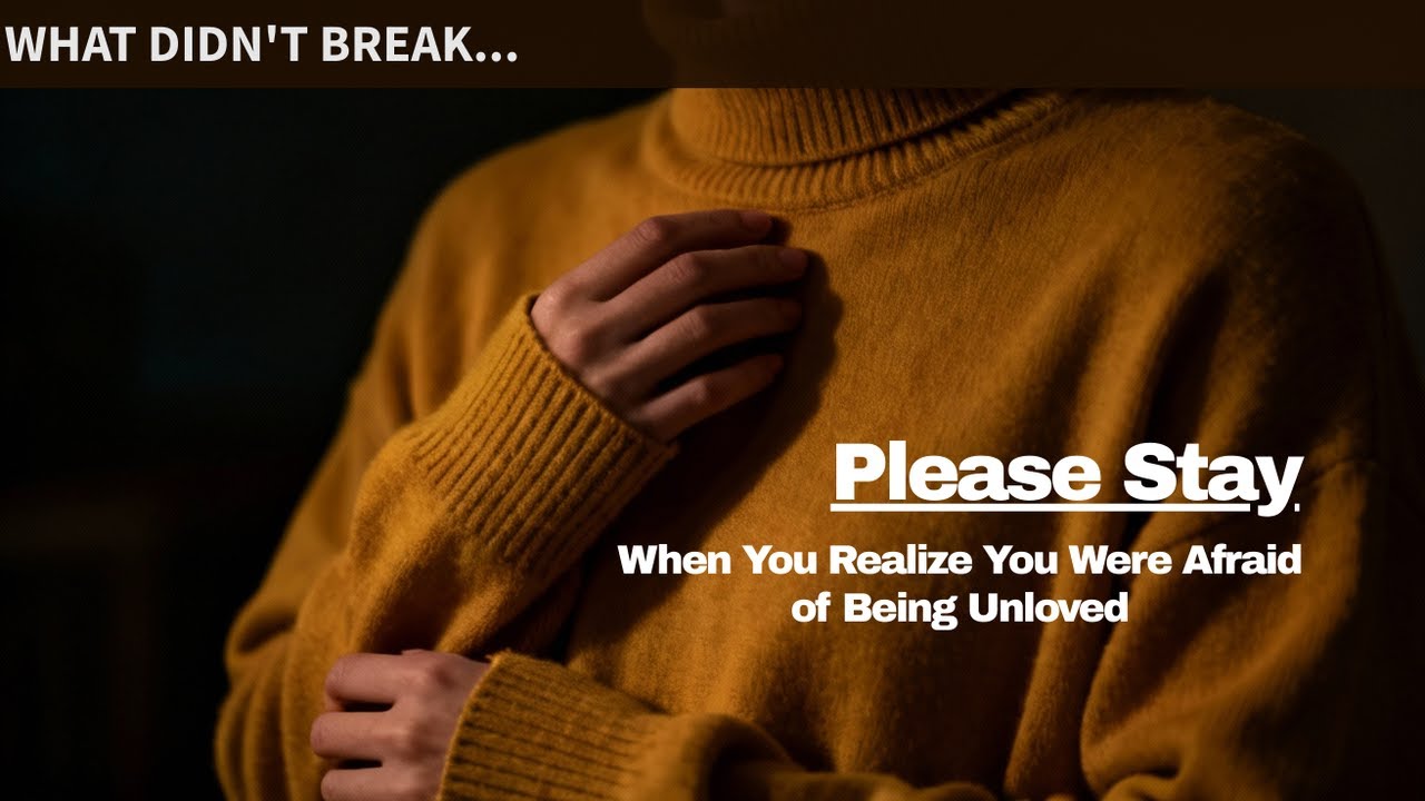 When You Realize You Were Afraid of Being Unloved – Please Stay
