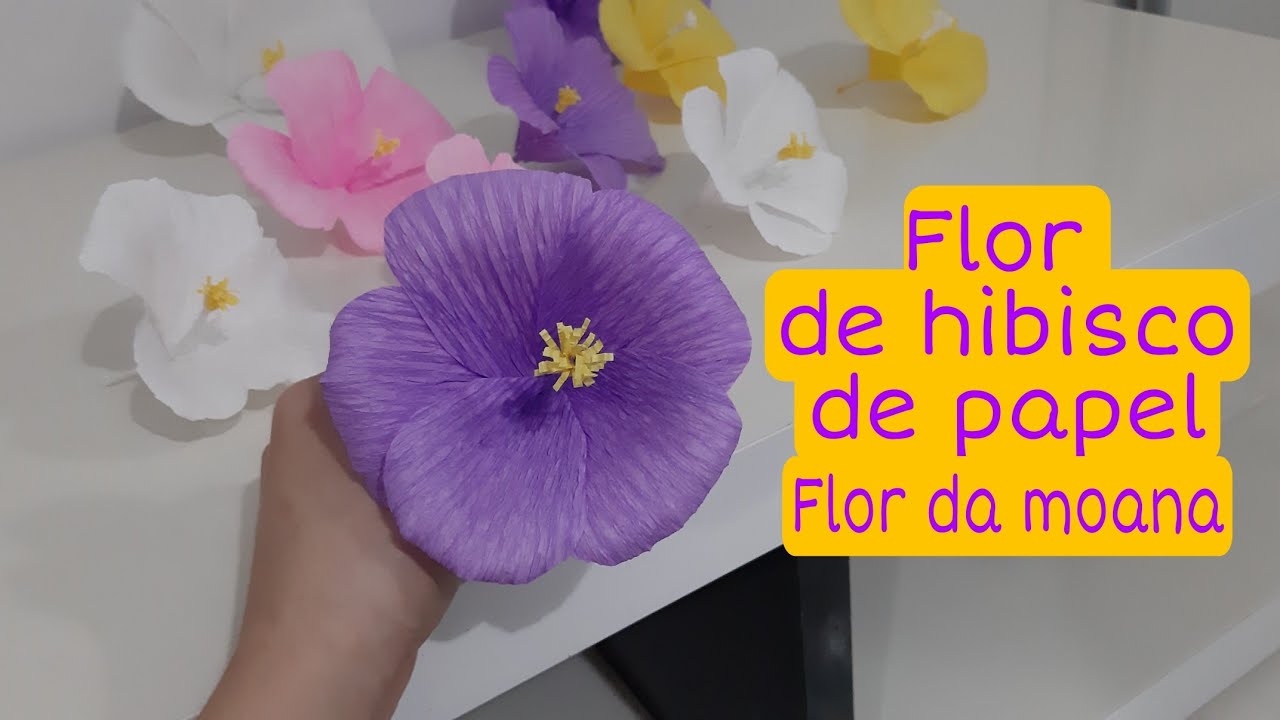 Como fazer flor de hibisco de papel