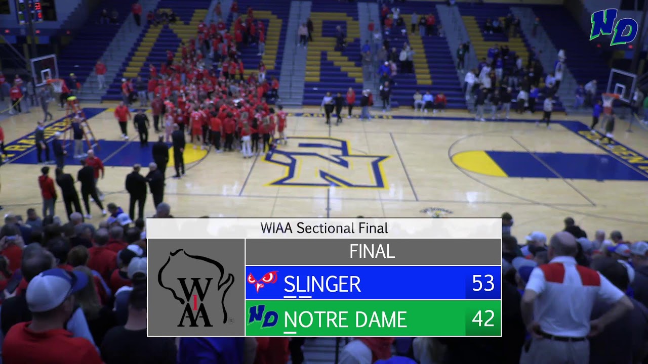 HS Boys Basketball: #2 Slinger vs. #1 Notre Dame - NEW Sports Radio VIDEO