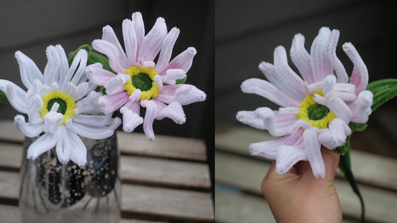 Chenille Stems flower / Цветы  из синельной проволоки /  DIY TSVORIC