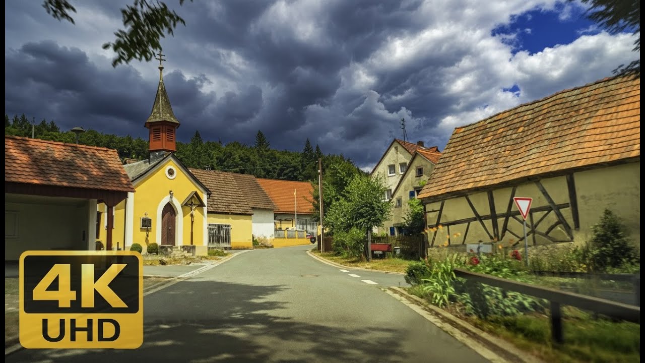 4K Driving ASMR for Sleep | Relaxing German Countryside Road Trip (Cloudy Weather)