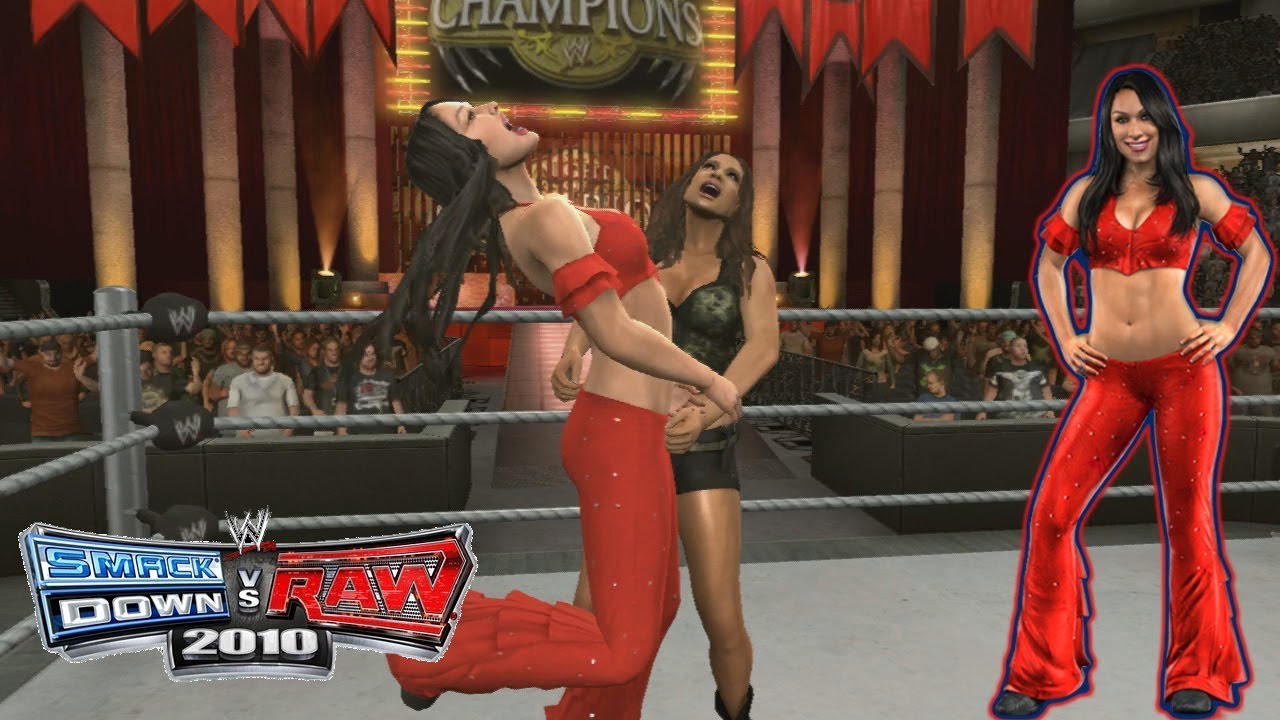 Smackdown vs Raw 2010 | All Divas Low Blow To Nikki Bella