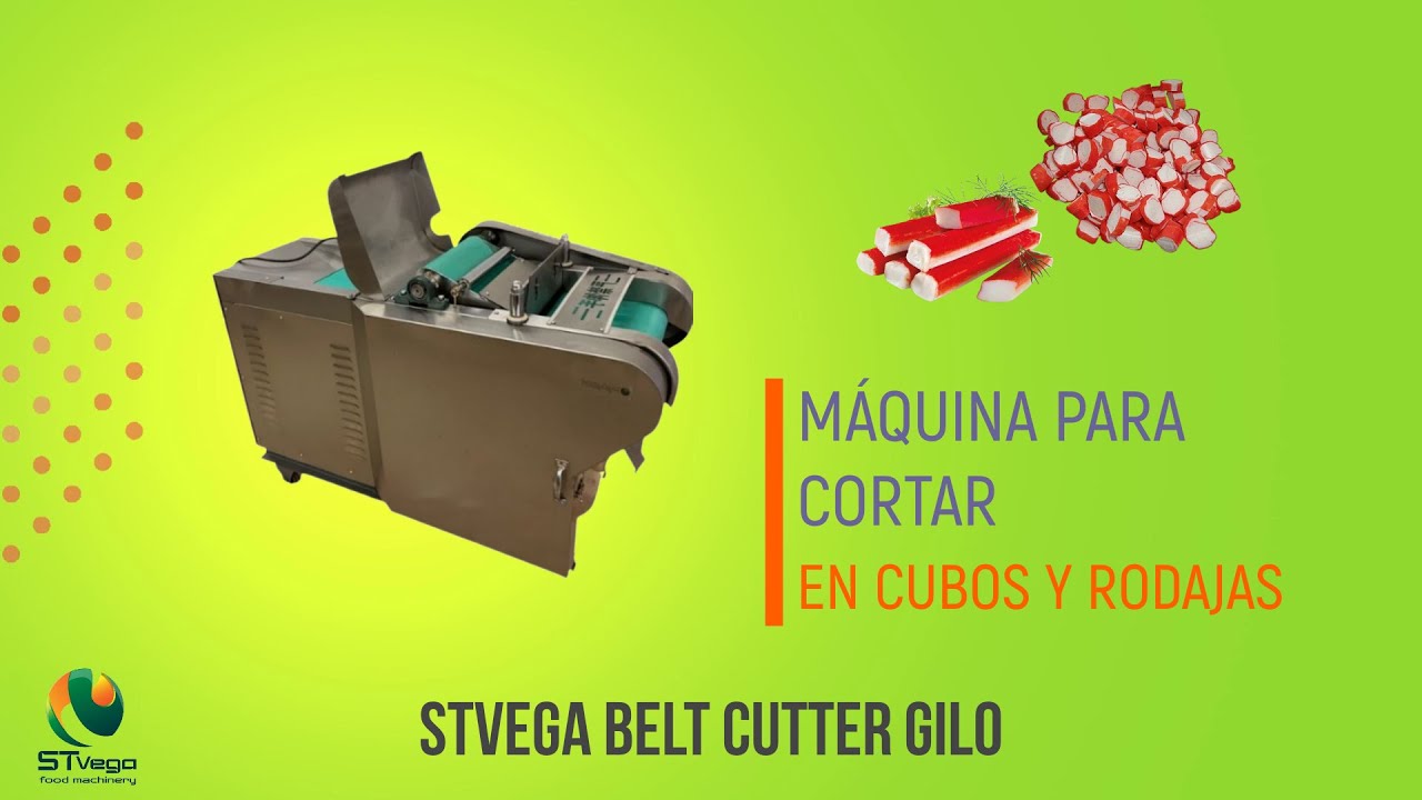 Corte de palitos de cangrejo con la máquina STvega Belt Cutter Gilo