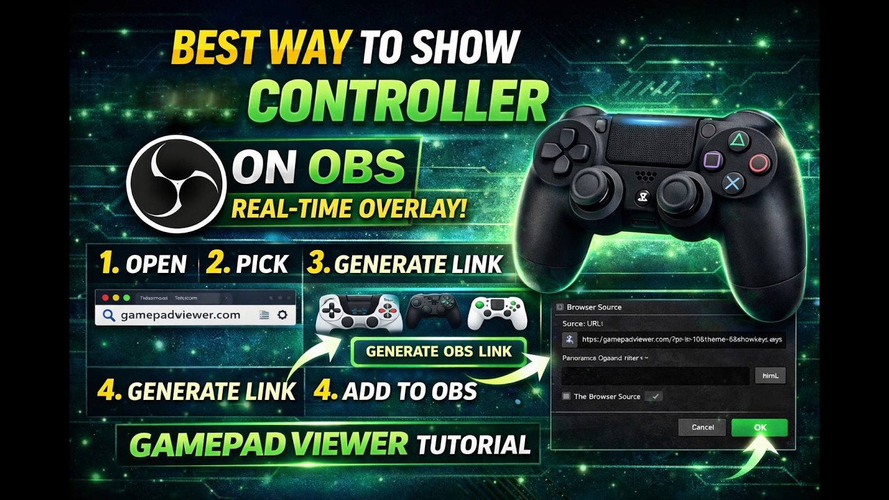 Best Way to Show your Controller on OBS (Gamepad Viewer) — REAL-TIME Overlay for Streams!