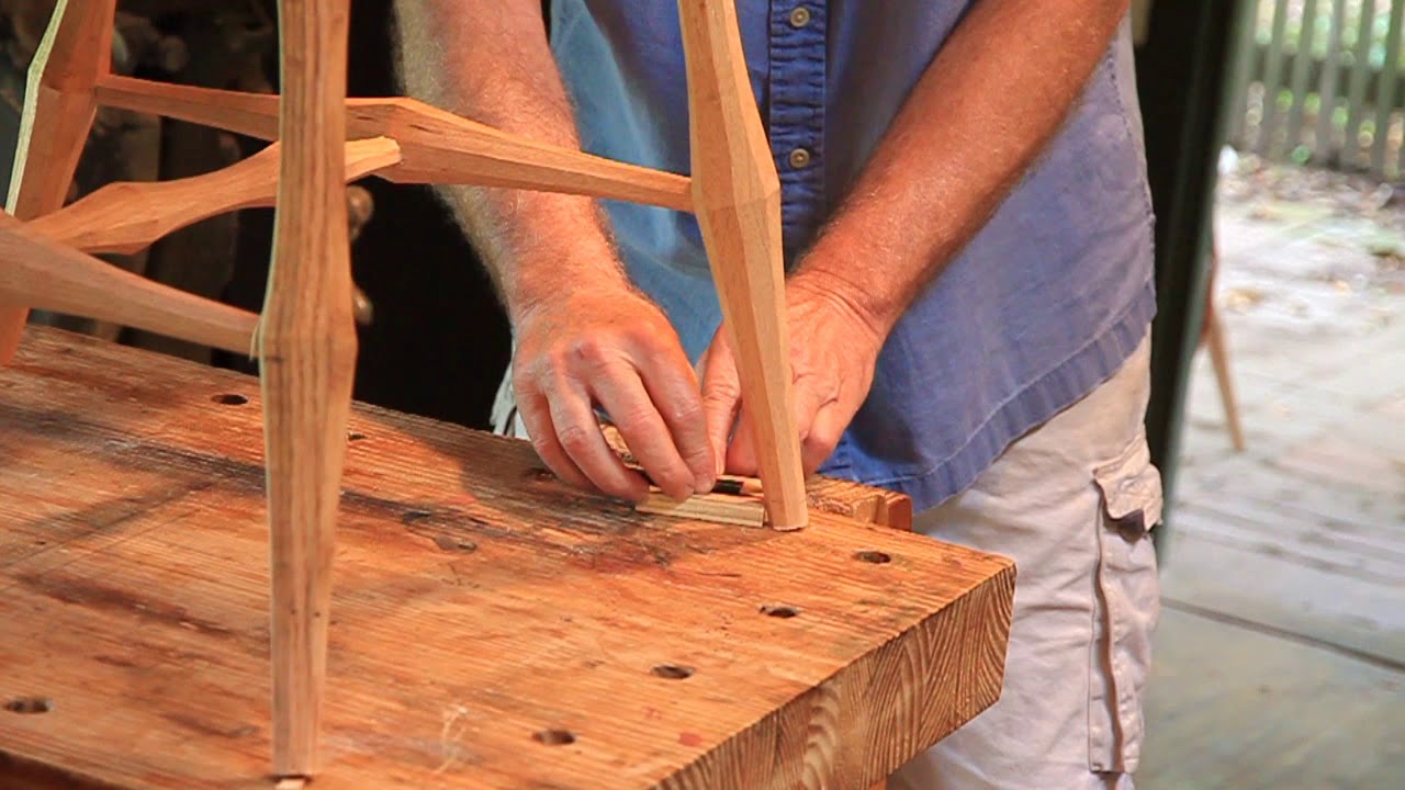 16.  Wedging the Legs and Leveling the Chair
