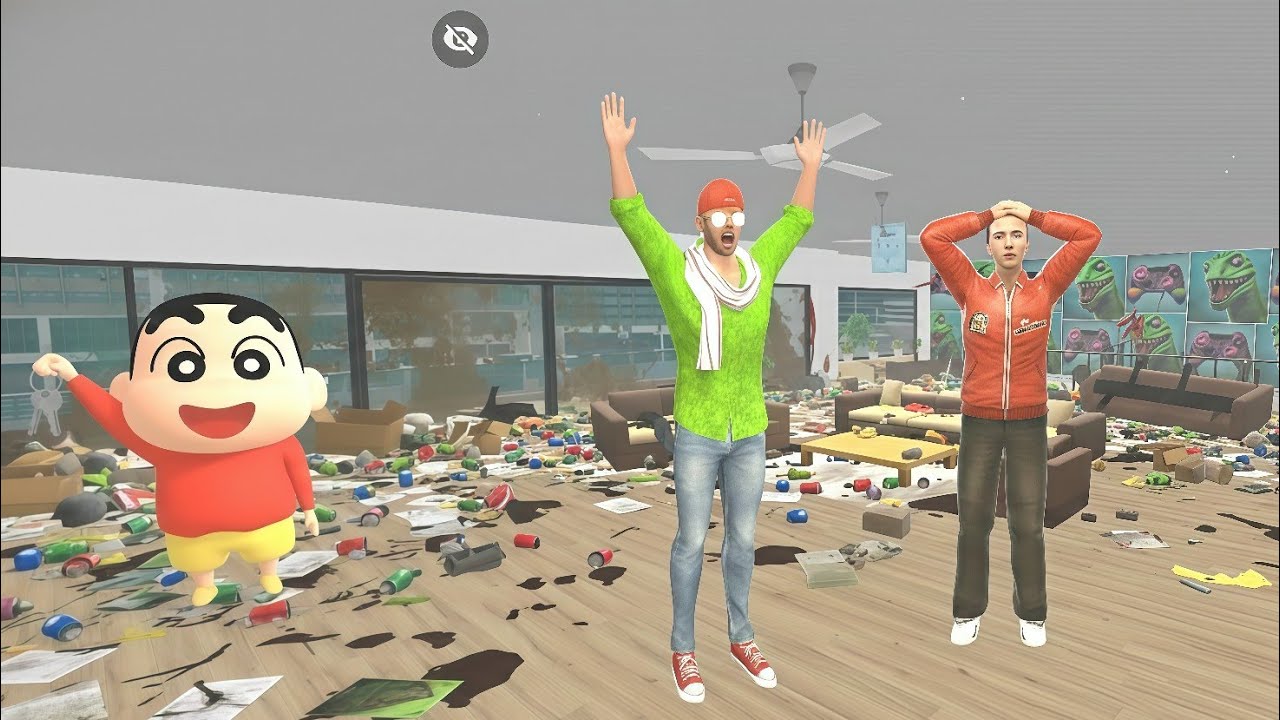 Shinchan Ne Franklin Aur Chacha Ji Ko Ghar Ke Andar Band Kar Diya! | Indian Theft Auto Simulator