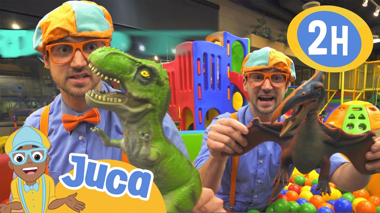 Blippi Visita um parque de Dinossauros 😃 HORA DO JUCA BRASIL! | Vídeos Educativos para Crianças