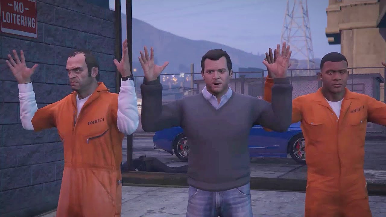 Michael Saves Franklin & Trevor To Escape The Prison - GTA 5