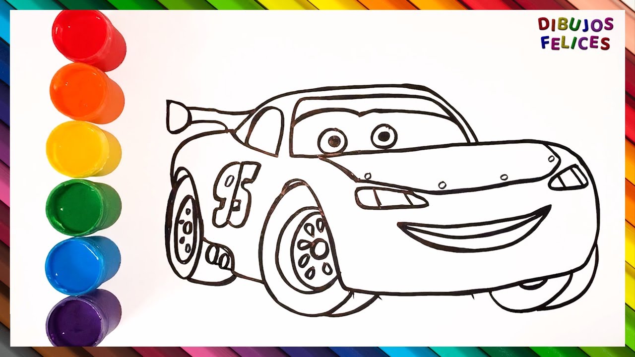 C&oacute;mo Dibujar y Colorear a Rayo de los Cars 3 Disney ⚡🏎️ Dibujos Para Ni&ntilde;os - Learn Colors