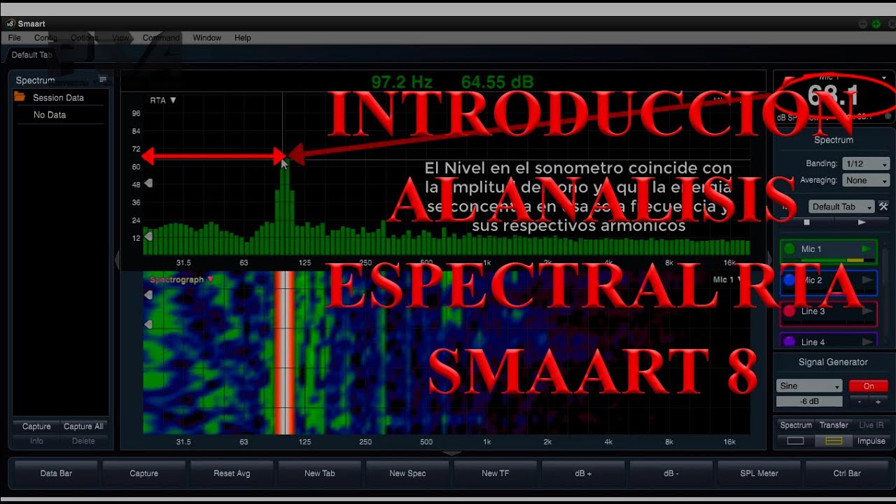 Analisis espectral en tiempo real rta smaart  v8