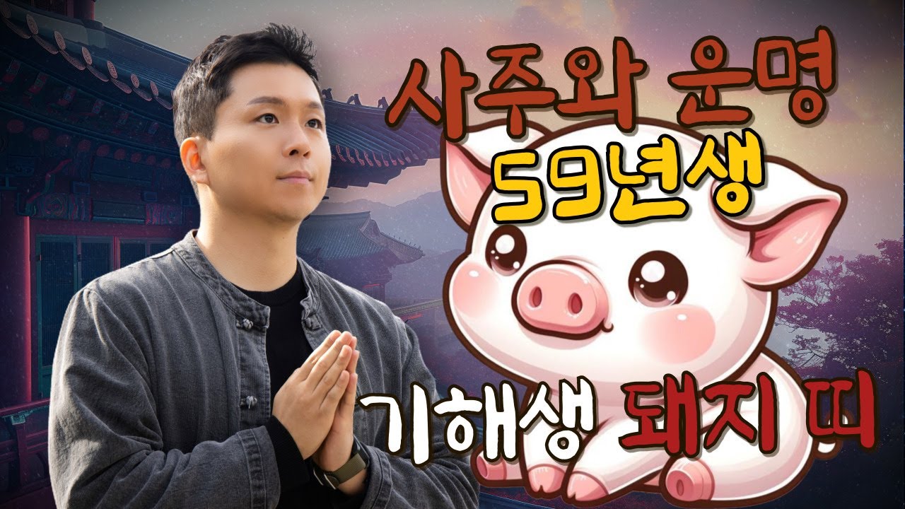 1959년생 돼지띠 기해생의 타고난 평생 사주와 운명! 자식으로 웃을일이 있다!(용한무당 유명한점집)