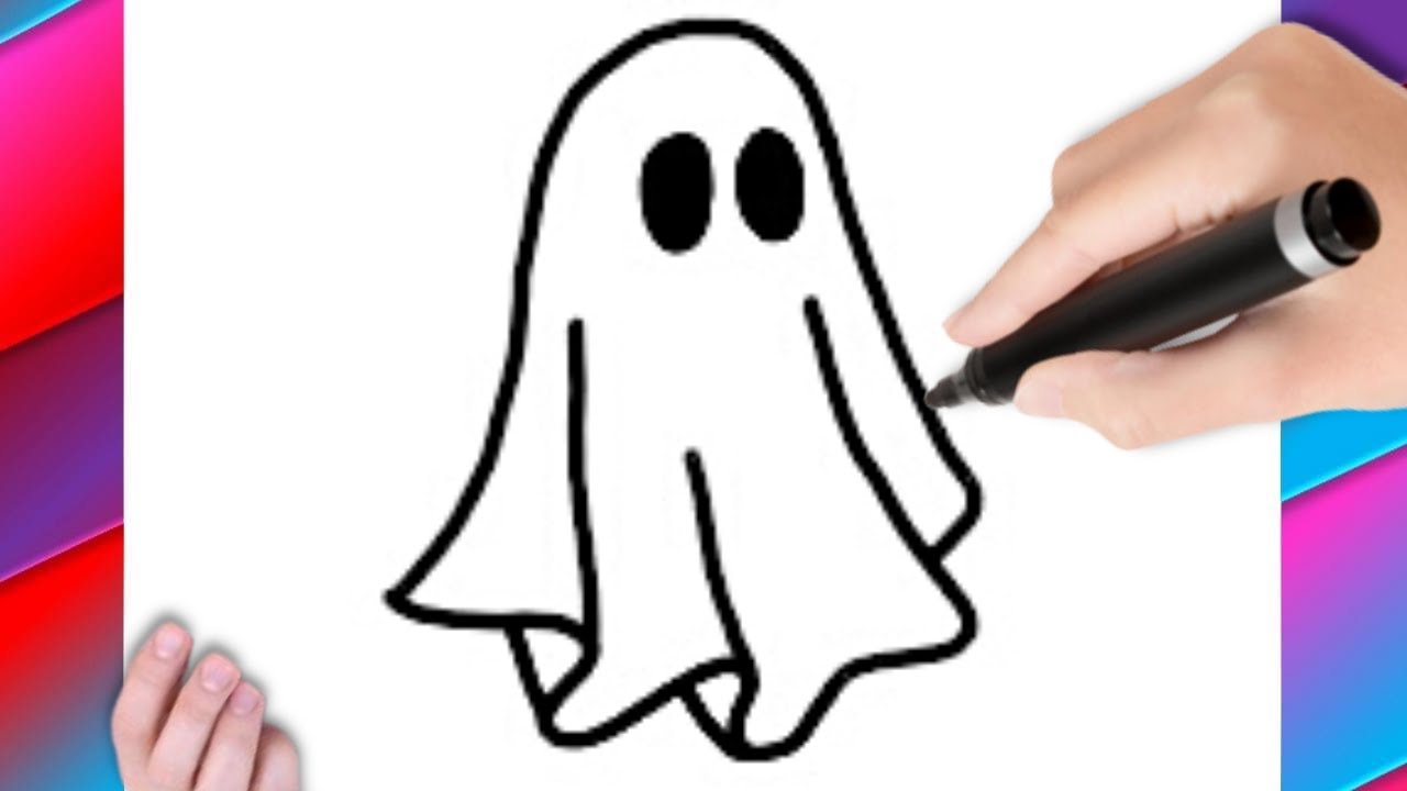 COMO DESENHAR UM FANTASMA👻 F&Aacute;CIL E R&Aacute;PIDO!!