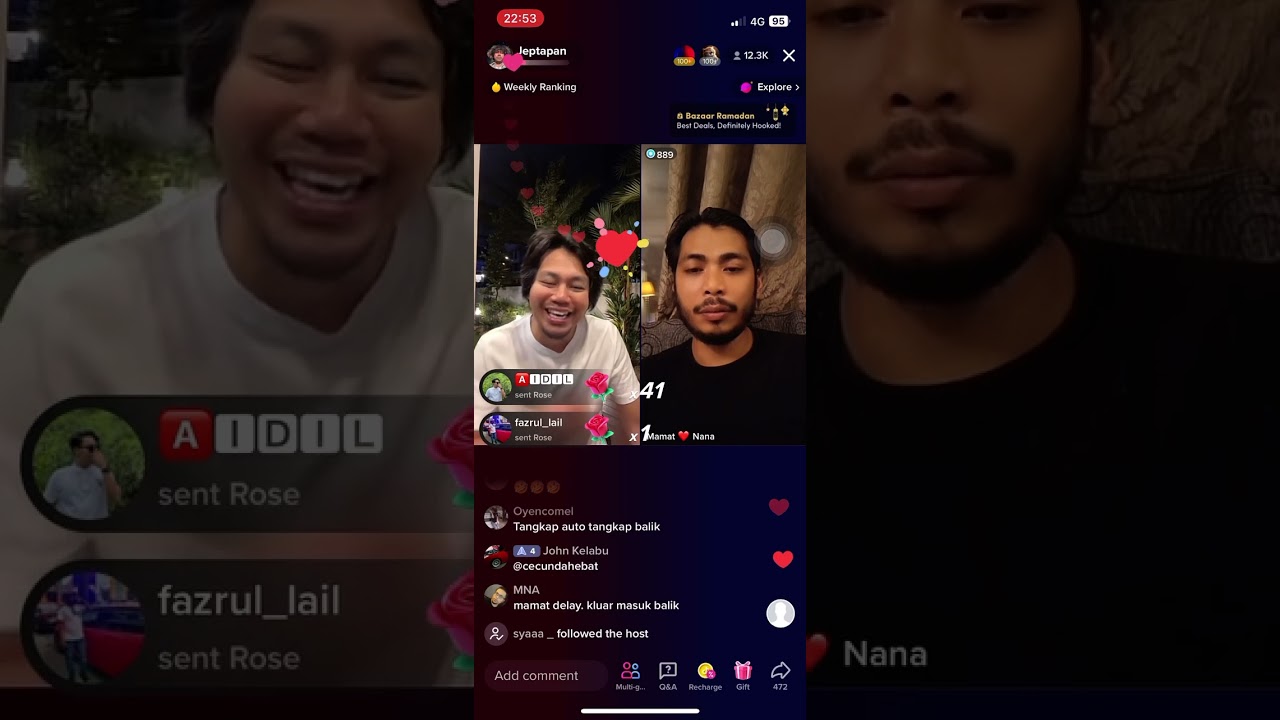 Jep Sepahtu dan Mamat Sepah live Tiktok