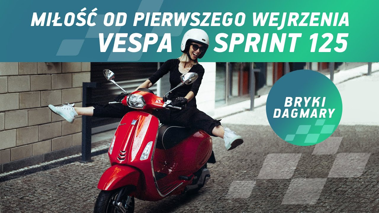 Vespa 125 Sprint, sexy Włoszka okręca wokół manetki. Pierwszy raz na jednośladzie w Brykach Dagmary