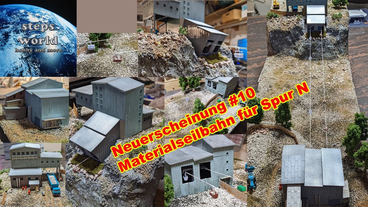 Materialseilbahn Kies-Schotterwerk Spur N Neuheit #10