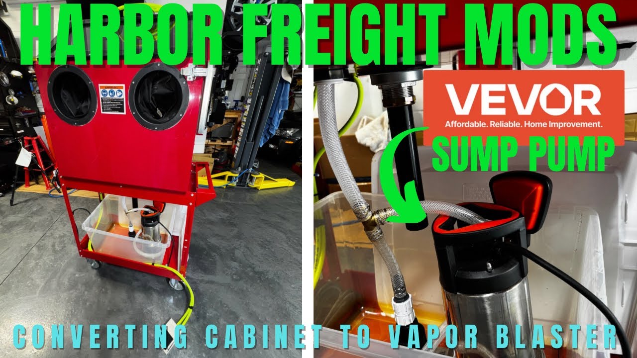 How to Make Wet Vapor Blaster with Harbor Freight Sand Blast Cabinet
