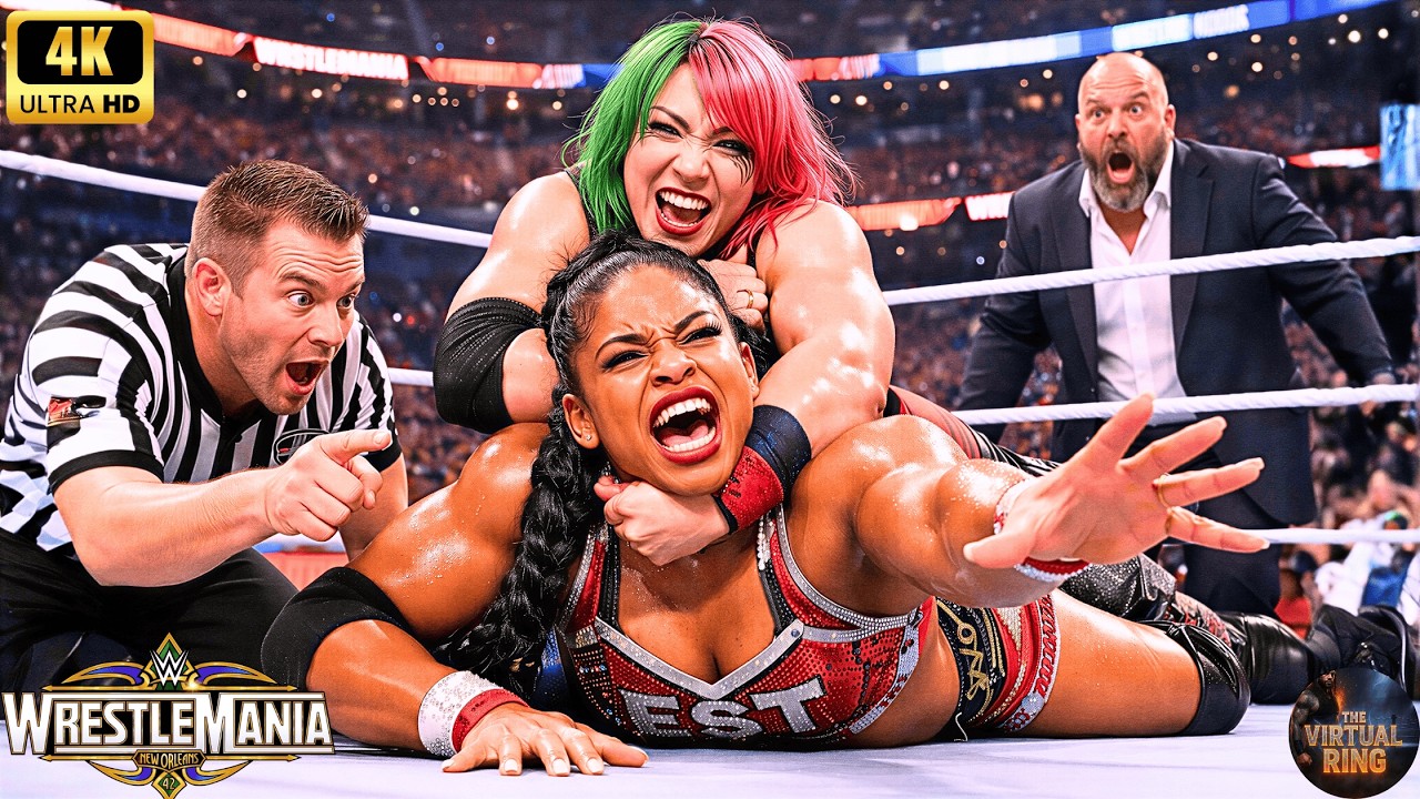 Бьянка Белэр против Асуки • WrestleMania • 16 марта 2026 г. 💋🎭 #biancabelair #asuka