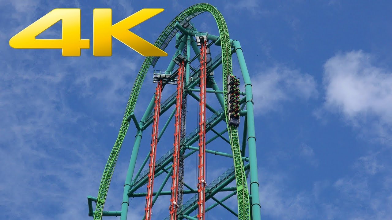 4K | Kingda Ka (world's tallest roller coaster) off ride at Six Flags Great Adventure