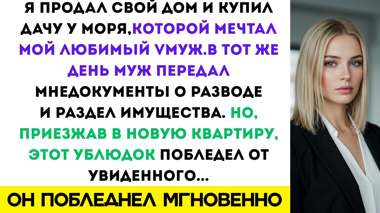 Когда я купила коттедж у моря, муж сразу подал на развод, а приехав в новую квартиру, побледнел.