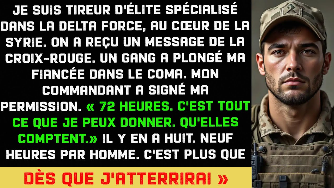 Un gang a mis ma fiancée dans le coma. Mon commandant m'a donné 72 heures pour rentrer chez moi.