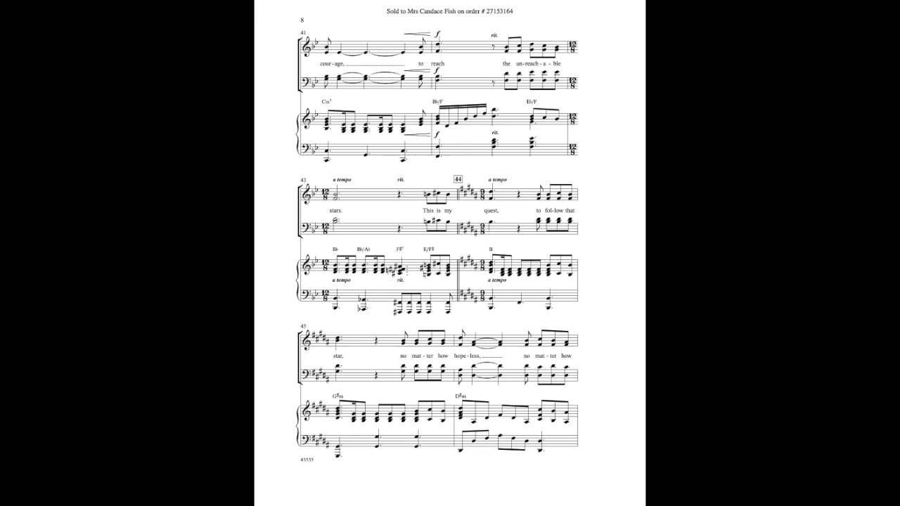 Impossible Dream - Baritone and Bass
