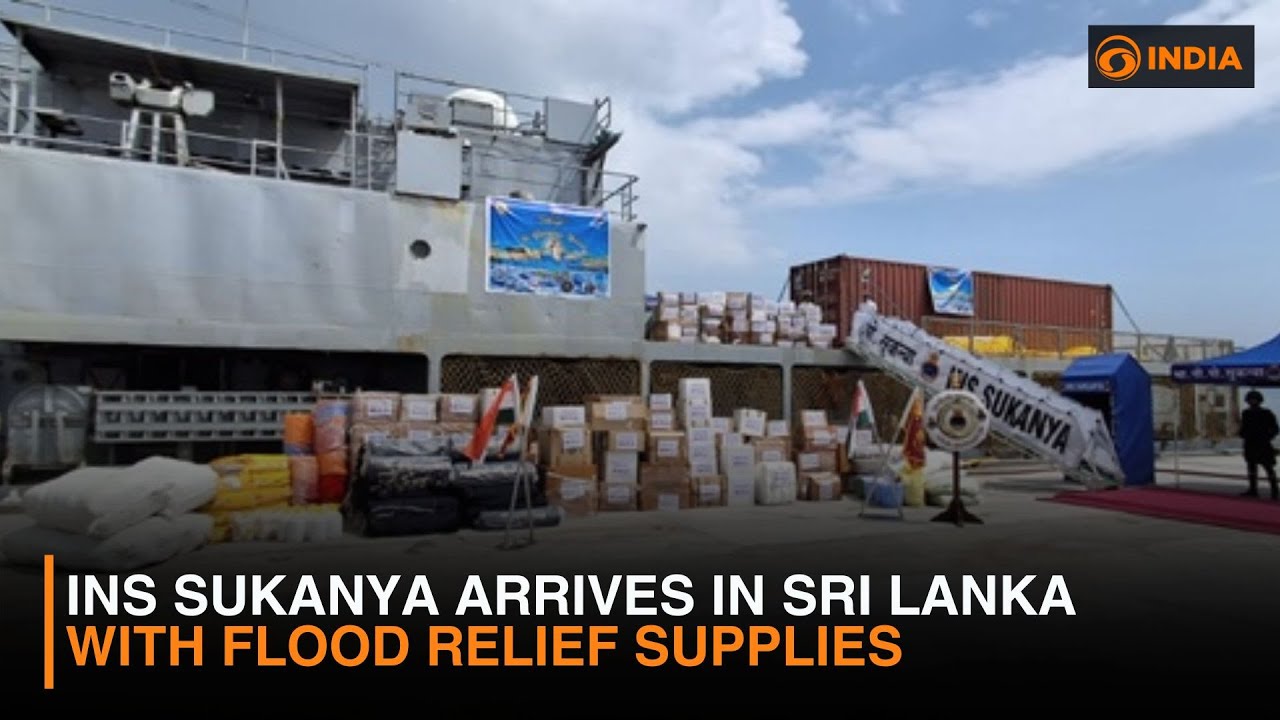 INS Sukanya Arrives in Sri Lanka with Flood Relief Supplies