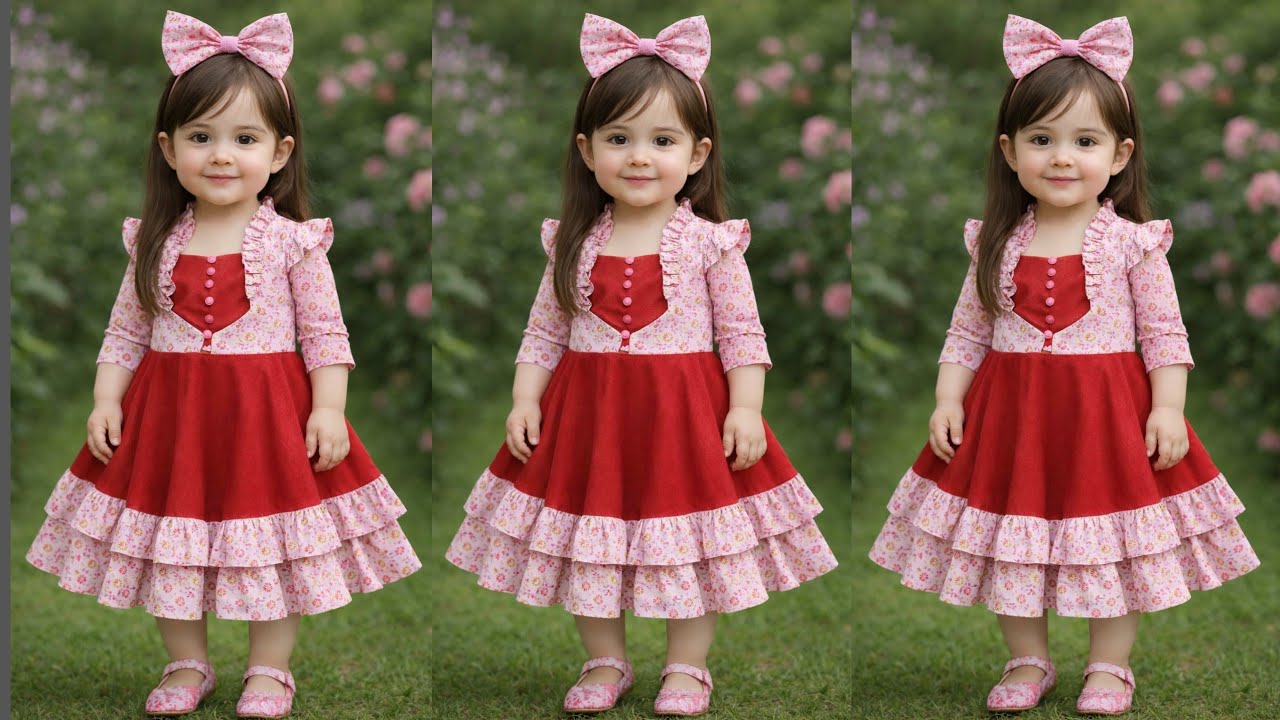 ✨ আজকের ভিডিওতে দেখুন একটি অসম্ভব সুন্দর বেবি ফ্রক কাটিং ও সেলাই ✨Design Frock Cutting And Stitching